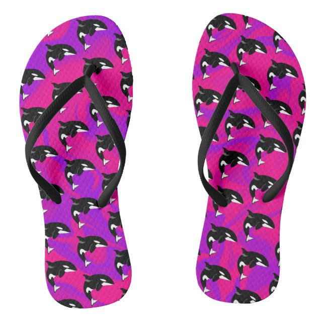 Orca Killer Whale Flip Flops (Footbed)