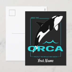 Orca Killer Whale for a girl who just loves Orcas Holiday Postcard