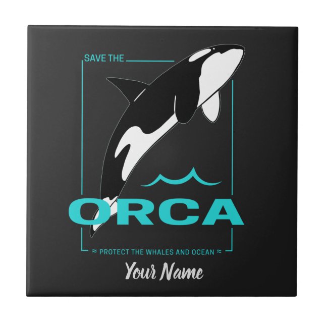 Orca Killer Whale for a girl who just loves Orcas Tile (Front)