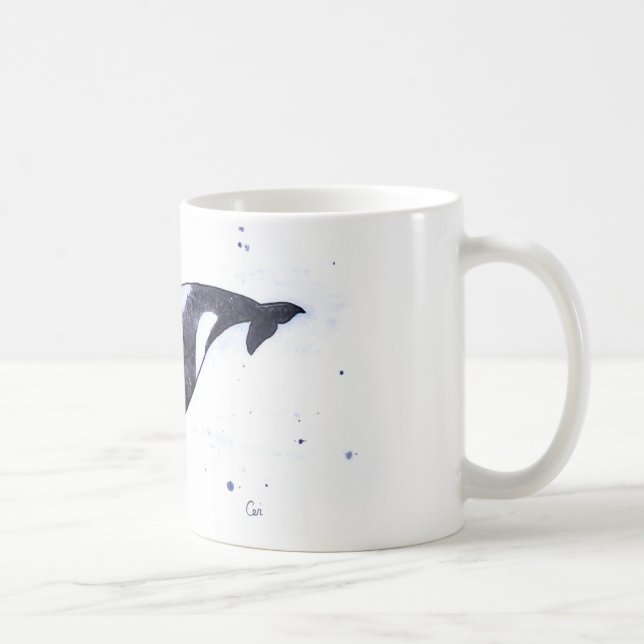 Orca Killer whale illustration Coffee Mug (Right)