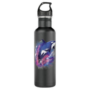 Orca Killer Whale In Outer Space Universe Galaxy V 710 Ml Water Bottle