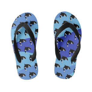 Orca Killer Whale Kid's Flip Flops