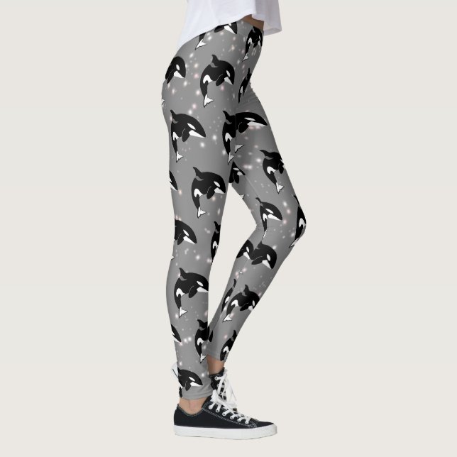Orca Killer Whale  Leggings (Right)