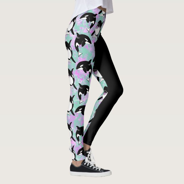 Orca Killer Whale  Leggings (Right)