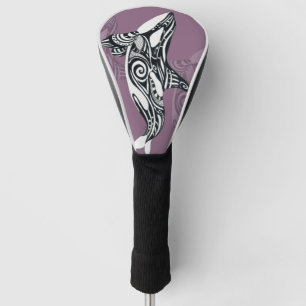 Orca Killer Whale mauve Purple Tlingit Tribal Ink Golf Head Cover