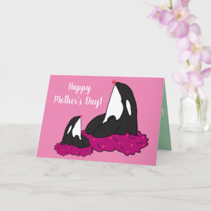 Orca Killer Whale Mothers Day Card