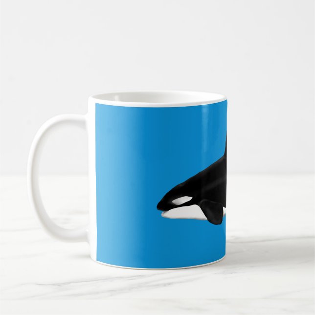 Orca / Killer Whale Mug Blue (Left)