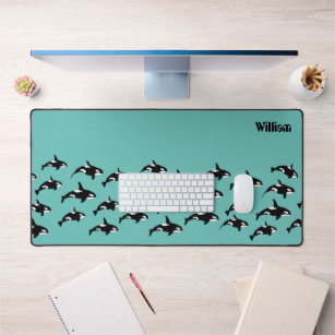 Orca Killer Whale Personalised Desk Mat