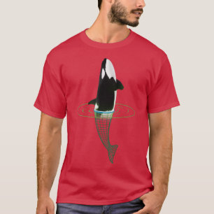 Orca Killer Whale Sea Panda Portal Futuristic Spac T-Shirt