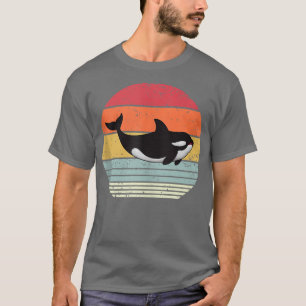 Orca Killer Whale Sea Panda Vintage Retro 80s Styl T-Shirt