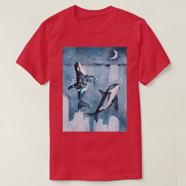 Orca Killer Whale seas the day T-Shirt (Design Front)