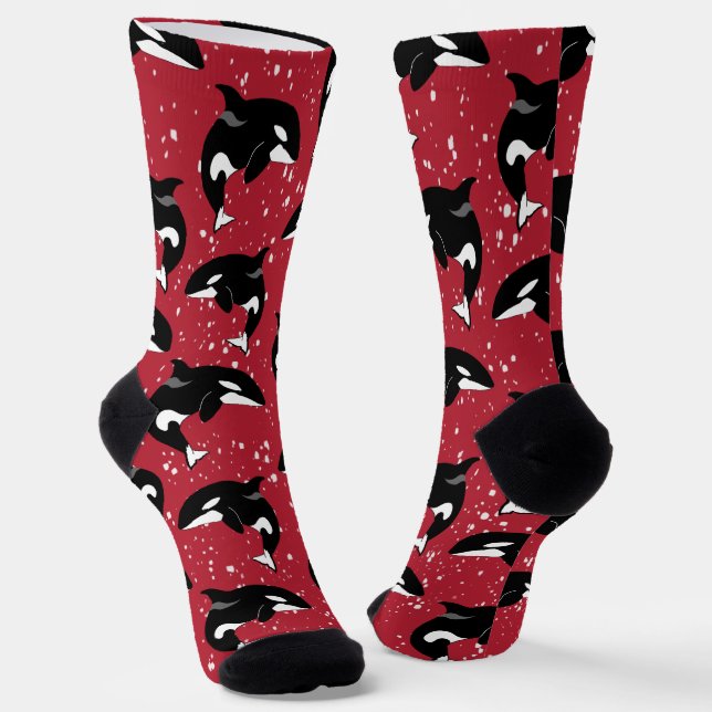 Orca Killer Whale Socks (Angled)