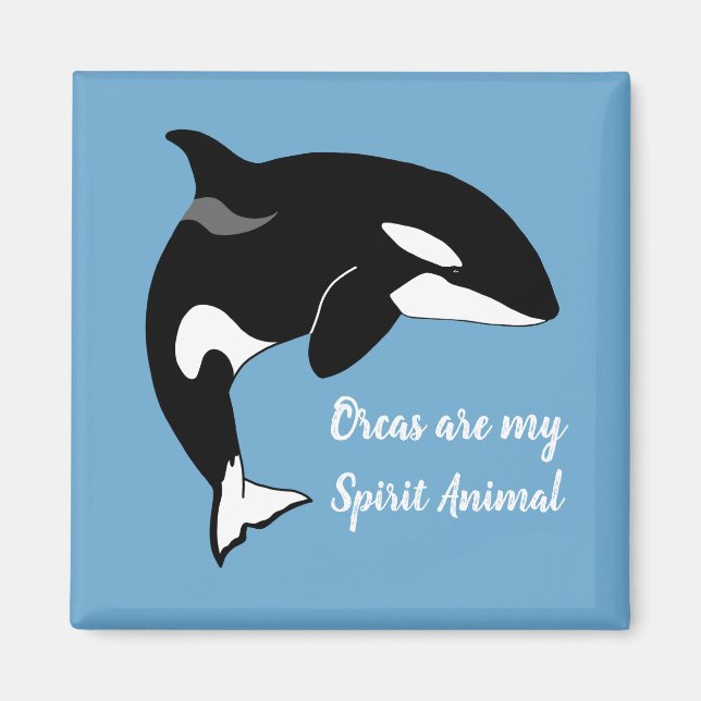 Orca Killer Whale Spirit Animal Magnet (Front)