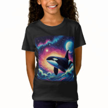 Orca Killer Whale Starry Night Colourful Ocean Art