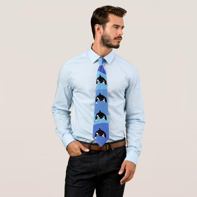 Orca Killer Whale Tie (In Situ)