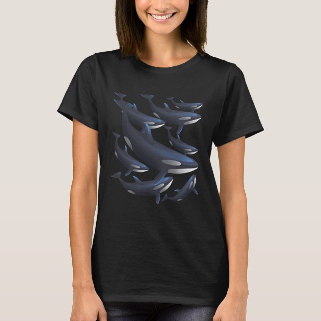 Orca Killer Whale Toothed Whale Marine Mammal Dolp T-Shirt (Front)