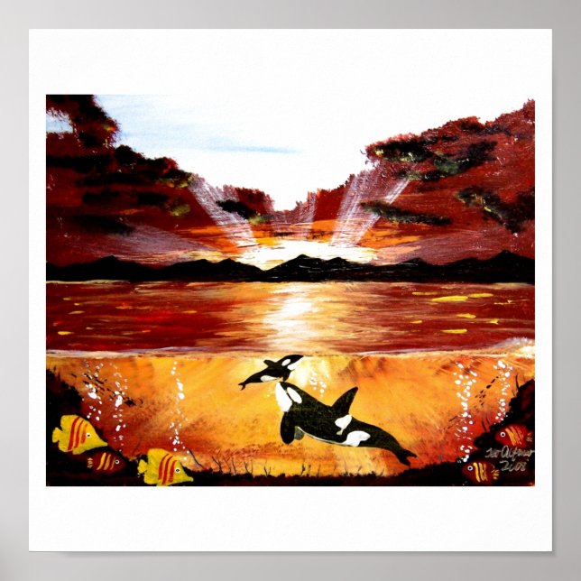 ORCA KILLER WHALES "FIRST BREATH" POSTER (Front)