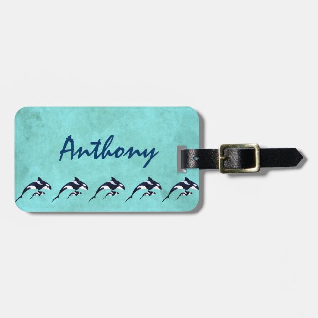 Orca Luggage Tag (Front Horizontal)