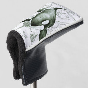 Orca Map Green Golf Head Cover