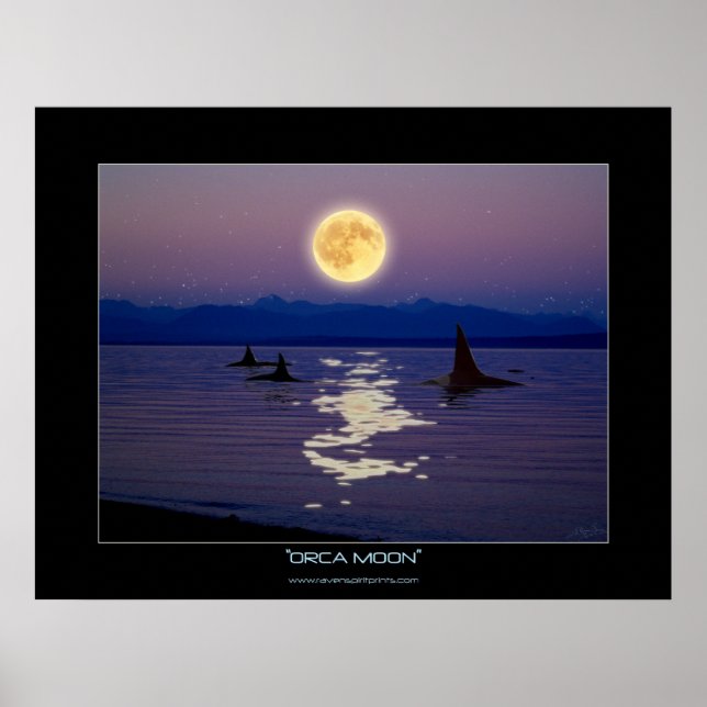 ORCA MOON Fantasy Art Poster (Front)