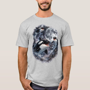 Orca Moon   Killer Whale Ocean   Funny Marine Life T-Shirt
