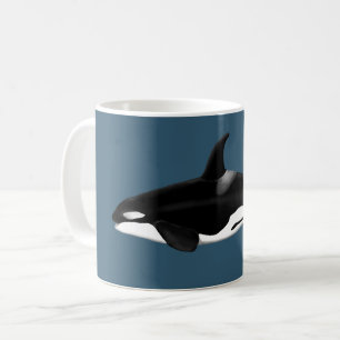 Orca Mug on dark blue