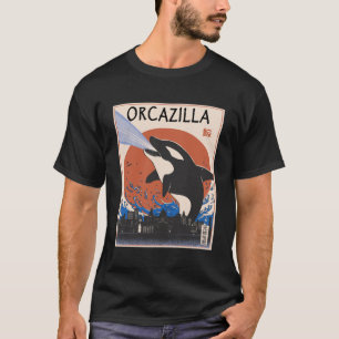 Orca Orcazilla Whale Present Vintage Cute Whale T-Shirt