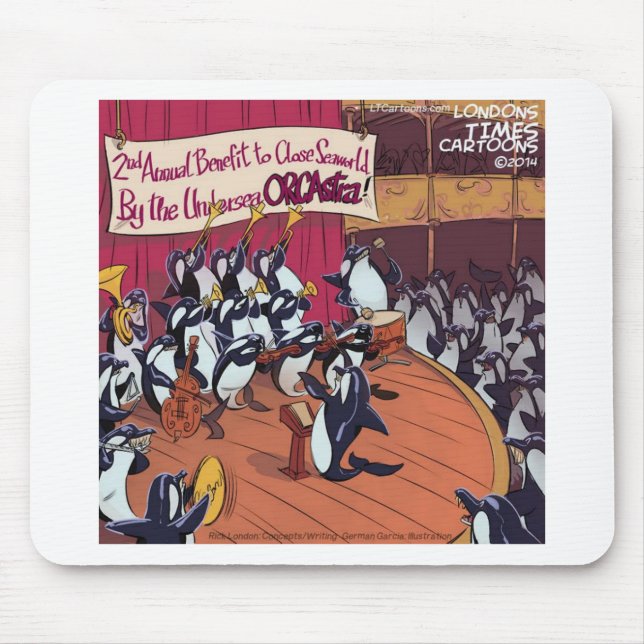 Orca Orchestra Funny Mouse Mat (Front)
