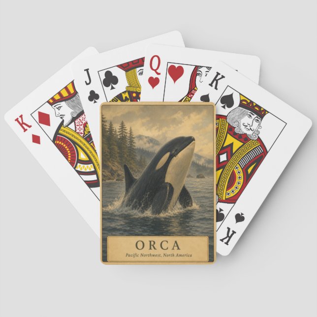 Orca Pacific Northwest VINTAGE Playing Cards (Back)