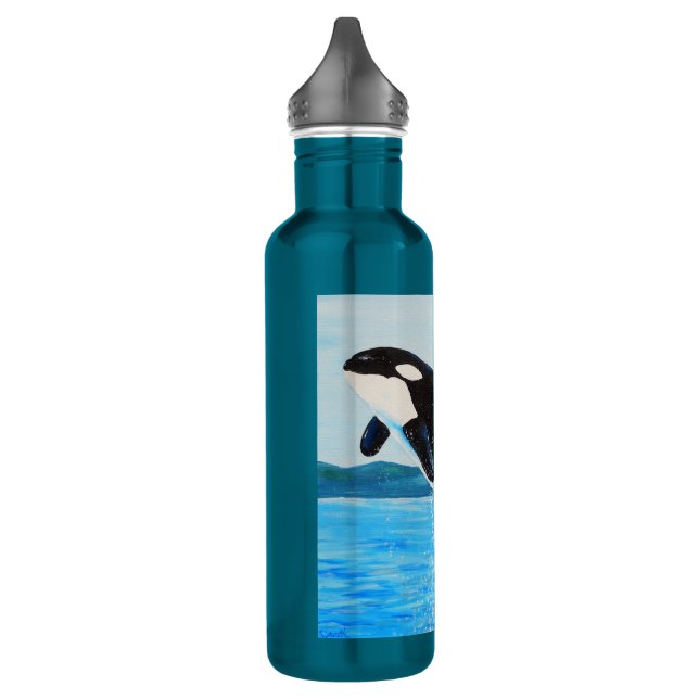 Orca Painting 710 Ml Water Bottle (Left)