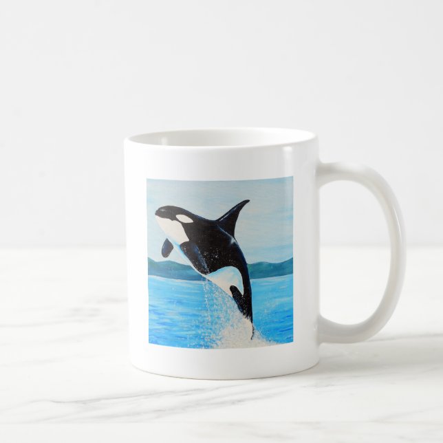 Orca Painting Coffee Mug (Right)