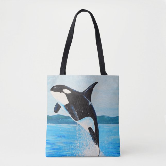 Orca Painting Tote Bag (Front)