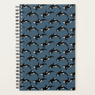 Orca Pattern: Dark Blue Planner