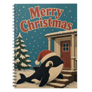 Orca Porch Step Animal Christmas Notebook