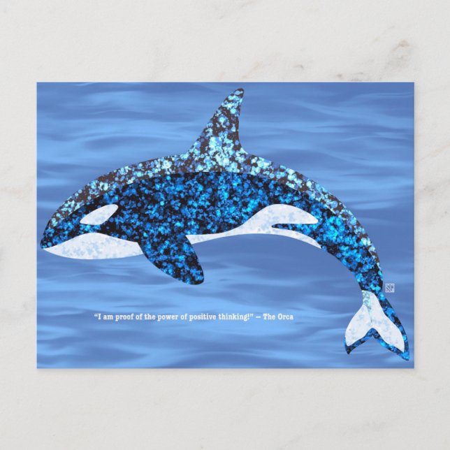 Orca Positive Thinking Postcards (Front)