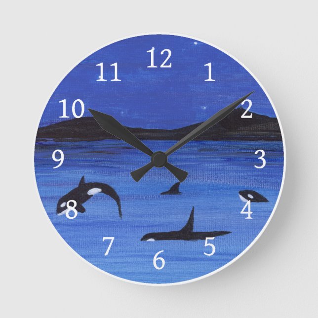 Orca Round Clock (Front)