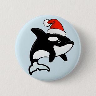 Orca Santa 6 Cm Round Badge