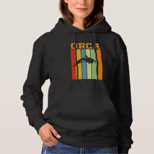 Orca Shadow Silhouette In Retro Colours Hoodie