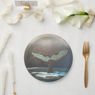 Orca Tail Paper Plate