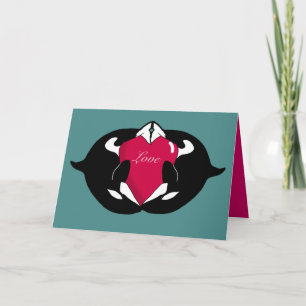 Orca Valentines Day Card
