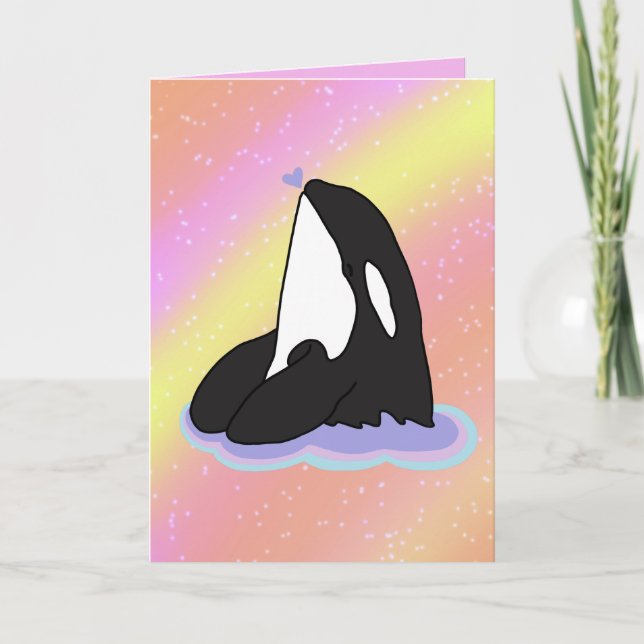 Orca Valentines Day Thank You Card (Front)