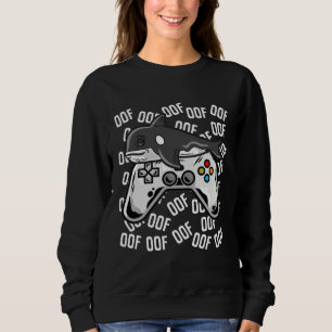Orca Video Game Noob Oof Kids Boys Girls Sweatshirt