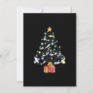 Orca Whale and Christmas Tree Orca Christmas Invitation