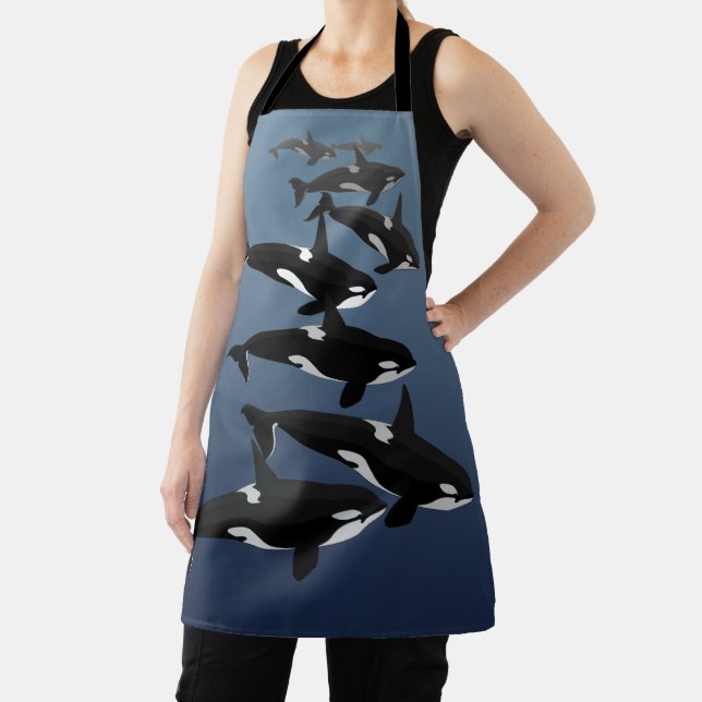 Orca Whale Apron Killer Whale Art Aprons & GIfts (Insitu)