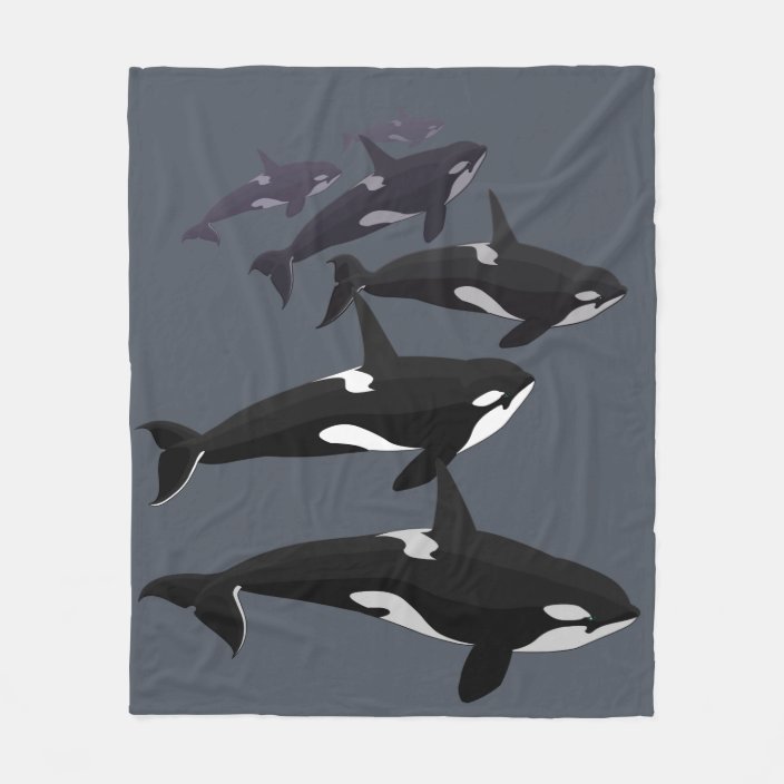 Orca Whale Blanket Killer Whale Fleece Blankets Zazzle.co.uk