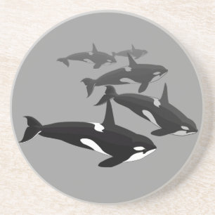 Orca Whale Coasters Killer Whale Art Drink Coaster