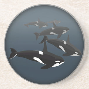 Orca Whale Coasters Killer Whale Art Drink Coaster