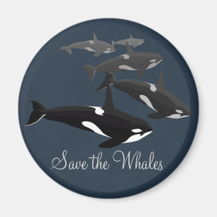 Orca Whale Fridge Magnet Killer Whale Art Magnets