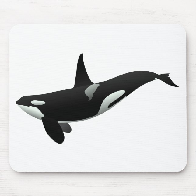 Orca whale illustration - Choose background colour Mouse Mat (Front)