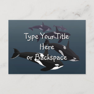 Orca Whale Invitations Personalised Whale RSVP